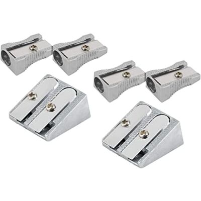 Starplast SET SACAPUNTAS 2 PCS DE ACERO Y UNA PIEZA ACERO DOBLE Sacapuntas para todo tipo de lapices, hoja de metal, para lápices estándar y jumbo PACK 2 Starplast SET SACAPUNTAS 2 PCS DE ACERO Y UNA PIEZA ACERO DOBLE Sacapuntas para todo tipo de lapices, hoja de metal, para lápices estándar y jumbo PACK 2