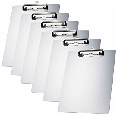 TUKA-i-AKUT 6x TUKA A4 Portapapeles de Aluminio con Pinza, Abrazadera de metal Recubierto de Goma, Tablilla con Sujetapapeles, Gran Resistencia, Robusto Aluminio Portapapeles, Juego de 6, Color Plata TKD8065-6x TUKA-i-AKUT 6x TUKA A4 Portapapeles de Aluminio con Pinza, Abrazadera de metal Recubierto de Goma, Tablilla con Sujetapapeles, Gran Resistencia, Robusto Aluminio Portapapeles, Juego de 6, Color Plata TKD8065-6x