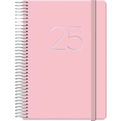 DOHE Agenda 2025 Día por Página, Tamaño 12,5x18 cm, 12 Meses Enero a Diciembre, Cierre de Anillas, Planificador en Español, Material de Oficina GLOSS Rosa DOHE Agenda 2025 Día por Página, Tamaño 12,5x18 cm, 12 Meses Enero a Diciembre, Cierre de Anillas, Planificador en Español, Material de Oficina GLOSS Rosa