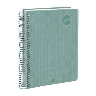 Liderpapel AGENDA ESPIRAL CLASSIC A5 2024 SEMANA VISTA PORTADA POLIPROPILENO PAPEL 70 GR COLOR VERDE Liderpapel AGENDA ESPIRAL CLASSIC A5 2024 SEMANA VISTA PORTADA POLIPROPILENO PAPEL 70 GR COLOR VERDE