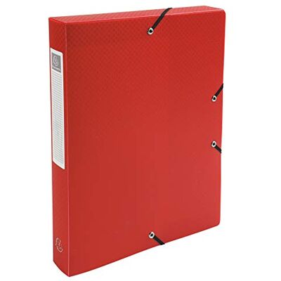 Exacompta 8 cajas de archivo PP Opak A4 lomo 4 cm rojo Exacompta 8 cajas de archivo PP Opak A4 lomo 4 cm rojo