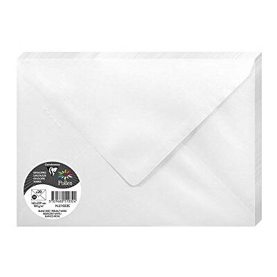 Clairefontaine 5652 C Pack de 20 sobres 16,20 x 22,90 x 0,10 cm, color Blanc Irisé 16.20 x 22.90 x 0.10 Clairefontaine 5652 C Pack de 20 sobres 16,20 x 22,90 x 0,10 cm, color Blanc Irisé 16.20 x 22.90 x 0.10
