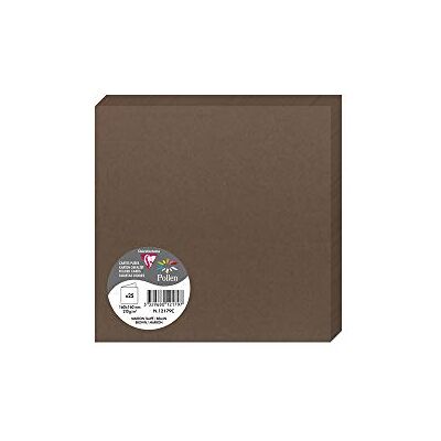 Clairefontaine 2126 C Pollen Pack de 25 Sobres dípticas 16 x 16 cm), color Marron Taupé 16 x 16 x 0.10 Clairefontaine 2126 C Pollen Pack de 25 Sobres dípticas 16 x 16 cm), color Marron Taupé 16 x 16 x 0.10