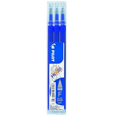 PILOT Pen 2276003 F – Mina de repuesto Frixion Clicker, grosor 0,5 mm, 3 unidades), color azul PILOT Pen 2276003 F – Mina de repuesto Frixion Clicker, grosor 0,5 mm, 3 unidades), color azul