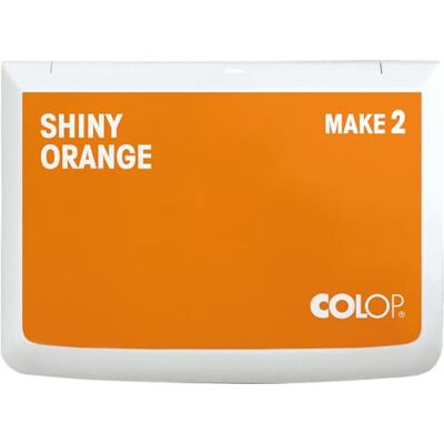 COLOP Tampón de tinta MAKE 2 shiny naranja 70 x 110 mm, cojín para sellos manuales tradicionales y sellos creativos COLOP Tampón de tinta MAKE 2 shiny naranja 70 x 110 mm, cojín para sellos manuales tradicionales y sellos creativos