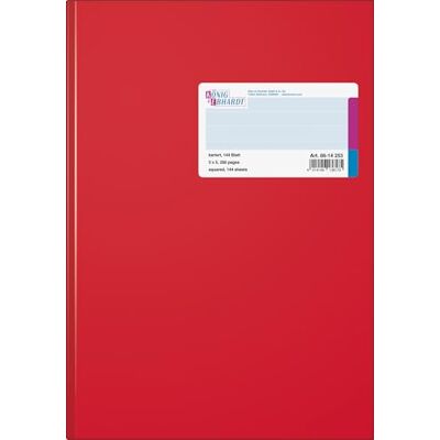 König & Ebhardt libro de negocios, de plástico reforzado con cartón, cuadrado, A4, 210 x 297 mm, 144 hojas, rojo König & Ebhardt libro de negocios, de plástico reforzado con cartón, cuadrado, A4, 210 x 297 mm, 144 hojas, rojo