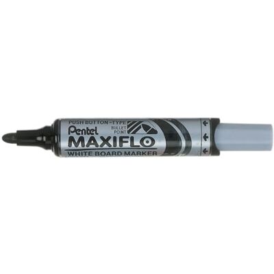 Pentel Maxiflo MWL5M Borrable Rotulador Negro, 12 Pentel Maxiflo MWL5M Borrable Rotulador Negro, 12