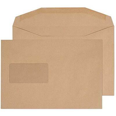 Blake Everyday sobres 500 unidades 80 g/m² sobres kraft con goma con ventana papelería para oficinas y manualidades modelo Blake Everyday sobres 500 unidades 80 g/m² sobres kraft con goma con ventana papelería para oficinas y manualidades modelo