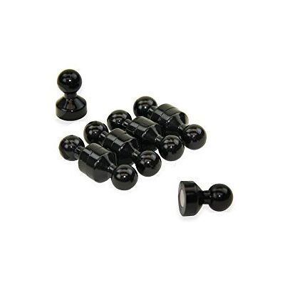 first4magnets Pequeño Imán de Pin de Empuje de Acrílico Negro para Refrigerador, Pizarra, Tablero de Anuncios, Archivador 11mm de Diámetro x 17mm de Alto Paquete de 100 first4magnets Pequeño Imán de Pin de Empuje de Acrílico Negro para Refrigerador, Pizarra, Tablero de Anuncios, Archivador 11mm de Diámetro x 17mm de Alto Paquete de 100