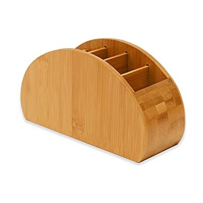 Osco Organizador remoto de bambú 5 compartimentos Organizador de oficina Almacenamiento de control de TV Soporte para bolígrafos Clasificador de maquillaje Exhibición de cosméticos Alto Osco Organizador remoto de bambú 5 compartimentos Organizador de oficina Almacenamiento de control de TV Soporte para bolígrafos Clasificador de maquillaje Exhibición de cosméticos Alto