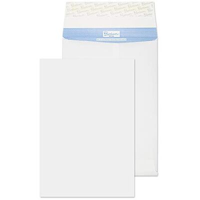 Blake Secure sobres con fuelle (38.1 x 25.4 x 3cm) 100 unidades impermeable papel de 125 GSM certifcado FSC sobres resistentes a desgarros resistentes al agua modelo Blake Secure sobres con fuelle (38.1 x 25.4 x 3cm) 100 unidades impermeable papel de 125 GSM certifcado FSC sobres resistentes a desgarros resistentes al agua modelo