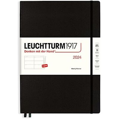 LEUCHTTURM1917 Agenda semanal Master (A4+) 2024, 12 meses, color negro, inglés, LEUCHTTURM1917 Agenda semanal Master (A4+) 2024, 12 meses, color negro, inglés,