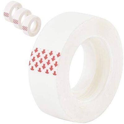 D.RECT Juego de 8 cintas adhesivas invisibles, cinta transparente para paquetes, cinta crepé versátil, paquete de cinta D.RECT Juego de 8 cintas adhesivas invisibles, cinta transparente para paquetes, cinta crepé versátil, paquete de cinta