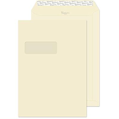 Blake Premium Business sobres crema C4 con ventana (32.4 x 22.9 cm) 250 unidades papel de 120gr certifcado FSC amarillo sobres con tira autoadhesiva modelo Blake Premium Business sobres crema C4 con ventana (32.4 x 22.9 cm) 250 unidades papel de 120gr certifcado FSC amarillo sobres con tira autoadhesiva modelo