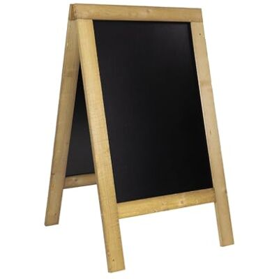 SECURIT Pizarra con Caballete Doble Cara de Madera de Haya "Natural" Pizarra para Rotulador de Tiza Líquida Restaurante, Bar, Cafetería, Tienda 75 x 135 cm Color Caoba SECURIT Pizarra con Caballete Doble Cara de Madera de Haya "Natural" Pizarra para Rotulador de Tiza Líquida Restaurante, Bar, Cafetería, Tienda 75 x 135 cm Color Caoba