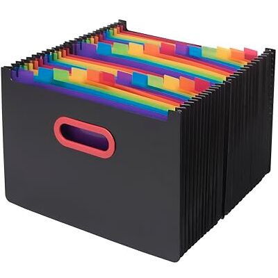 Snopake Organizador de escritorio (A4, arcoíris y negro), color negro 24-Part Snopake Organizador de escritorio (A4, arcoíris y negro), color negro 24-Part