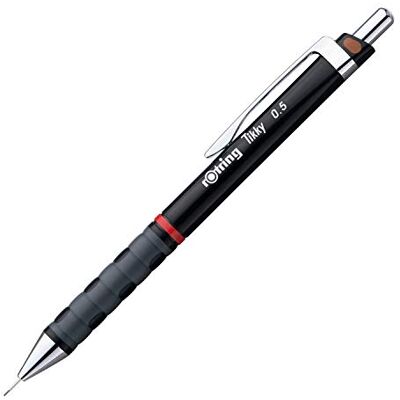 Rotring Tikky portaminas con codificación por color 0,50 mm cuerpo negro caja de 12 Rotring Tikky portaminas con codificación por color 0,50 mm cuerpo negro caja de 12