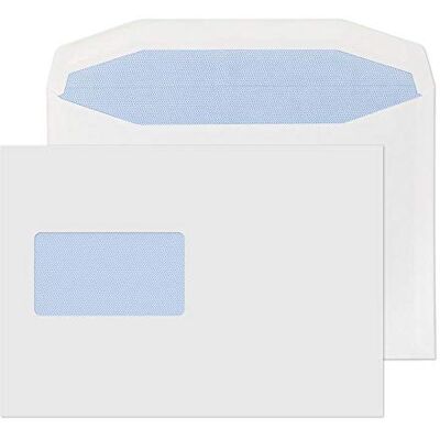 Blake Everyday sobres con ventana C5 (16.2 x 22.9cm) 500 unidades 90 g/m² certifcado PEFC y sostenible sobres blancos con goma para papelería y manualidades modelo Blake Everyday sobres con ventana C5 (16.2 x 22.9cm) 500 unidades 90 g/m² certifcado PEFC y sostenible sobres blancos con goma para papelería y manualidades modelo