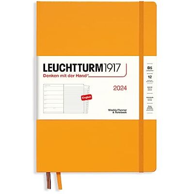 LEUCHTTURM1917 Planificador semanal Composition (B5) 2024, 12 meses, Rising Sun, Inglés, LEUCHTTURM1917 Planificador semanal Composition (B5) 2024, 12 meses, Rising Sun, Inglés,