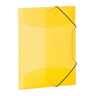 HERMA Carpeta de dibujo Translúcido en Amarillo, A3, plástico resistente, con 3 solapas interiores, carpeta de 1 palmo HERMA Carpeta de dibujo Translúcido en Amarillo, A3, plástico resistente, con 3 solapas interiores, carpeta de 1 palmo