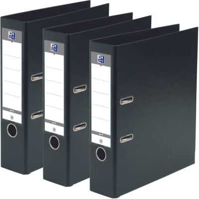 Oxford Archivadores con palanca (3 unidades, A4, XL, 80 mm, 2 anillas, capacidad 750 hojas, cubierta de polietileno) Oxford Archivadores con palanca (3 unidades, A4, XL, 80 mm, 2 anillas, capacidad 750 hojas, cubierta de polietileno)