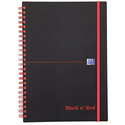 Oxford Black n' Red Cuaderno de anillas A5, negro Oxford Black n' Red Cuaderno de anillas A5, negro