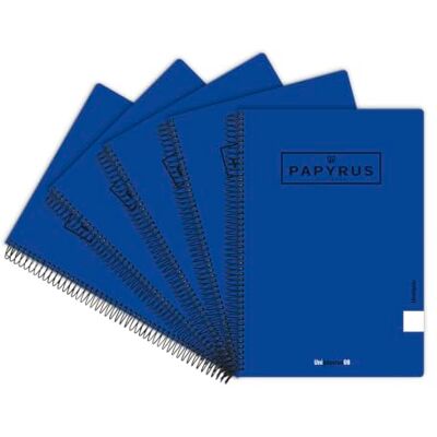Grafoplas Unipapel Pack 5 Cuadernos 1 Línea, Tamaño Cuarto, Papyrus 08-Uniclasic Tapa Polipropileno Azul Oscuro, 80 Hojas 90 Gramos, Certificado FSC, Material Escolar Para la Vuelta al Cole Grafoplas Unipapel Pack 5 Cuadernos 1 Línea, Tamaño Cuarto, Papyrus 08-Uniclasic Tapa Polipropileno Azul Oscuro, 80 Hojas 90 Gramos, Certificado FSC, Material Escolar Para la Vuelta al Cole