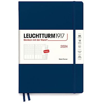 LEUCHTTURM1917 Planificador semanal Composition (B5) 2024, 12 meses, azul marino, inglés LEUCHTTURM1917 Planificador semanal Composition (B5) 2024, 12 meses, azul marino, inglés