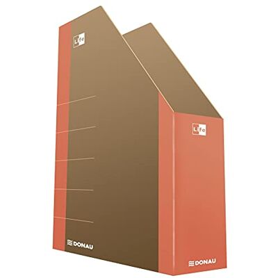 DONAU Life Contenedor de cartón para documentos (tamaño A4, tamaño A4, 80 mm), color naranja DONAU Life Contenedor de cartón para documentos (tamaño A4, tamaño A4, 80 mm), color naranja