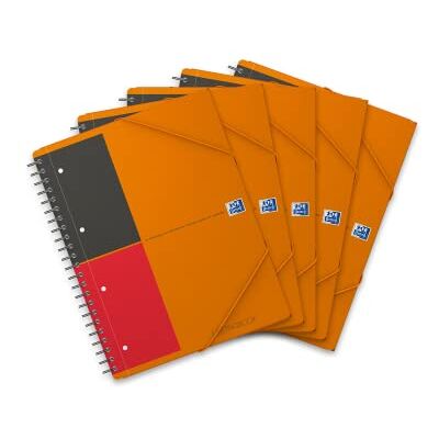 Oxford International Meeting Book N01702P Cuaderno de espiral doble (con cierre elástico, 5 unidades, con rayas, 80 hojas, A4, margen doble) Oxford International Meeting Book N01702P Cuaderno de espiral doble (con cierre elástico, 5 unidades, con rayas, 80 hojas, A4, margen doble)