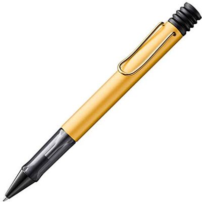 Lamy AL-star 299 Bolígrafo de aluminio en color dorado y negro con mango ergonómico y mango transparente, con mina grande y trazo M Lamy AL-star 299 Bolígrafo de aluminio en color dorado y negro con mango ergonómico y mango transparente, con mina grande y trazo M