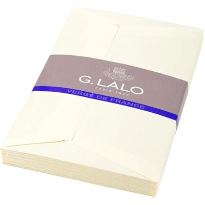 G. Lalo Clairefontaine Ref Sobres autoadhesivos con forro G.Lalo (paquete de 25 unidades, C6 (114 x 162 mm), color marfil G. Lalo Clairefontaine Ref Sobres autoadhesivos con forro G.Lalo (paquete de 25 unidades, C6 (114 x 162 mm), color marfil