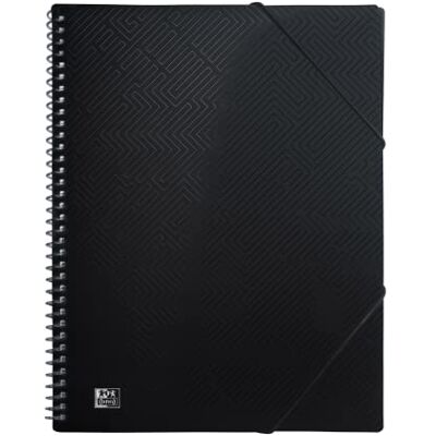 Oxford libro con vista en espiral A4, con 40 bolsillos, plástico, negro, 1 unidad Oxford libro con vista en espiral A4, con 40 bolsillos, plástico, negro, 1 unidad