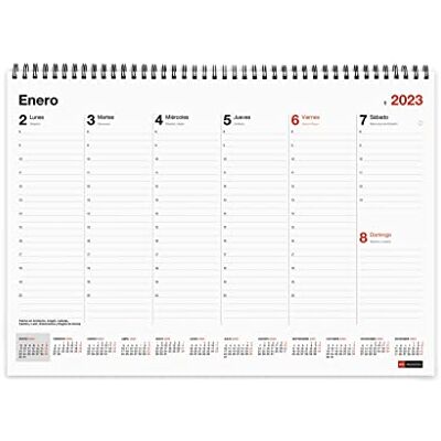 Miquelrius Planificador semanal 2023 con espiral Planning semanal tamaño A3 con espacio para anotar Español, Giris Miquelrius Planificador semanal 2023 con espiral Planning semanal tamaño A3 con espacio para anotar Español, Giris