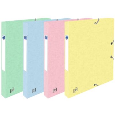 Oxford Caja de capacidad estándar Top File + 24 x 32 cm, espalda 25 mm, colores pastel surtidos Oxford Caja de capacidad estándar Top File + 24 x 32 cm, espalda 25 mm, colores pastel surtidos
