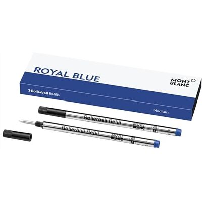 MONTBLANC Rollerball Refills Blue Medium 2 por paquete MONTBLANC Rollerball Refills Blue Medium 2 por paquete