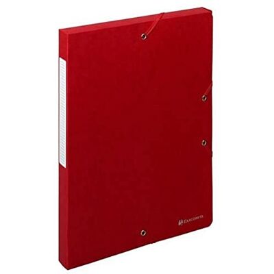 Exacompta 10 cajas de archivo con gomas Scotten en cartulina brillante gofrada 600g/m2 lomo 2,5 cm dimensiones 25 x 33 cm para documentos A4 color rojo se entrega montada Exacompta 10 cajas de archivo con gomas Scotten en cartulina brillante gofrada 600g/m2 lomo 2,5 cm dimensiones 25 x 33 cm para documentos A4 color rojo se entrega montada