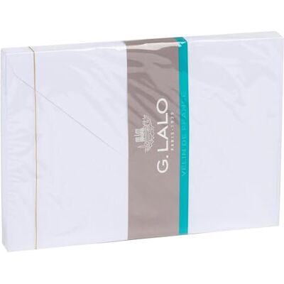G. Lalo Velin de France Sobres (131 x 190 mm, 120 g, 25 unidades), color blanco G. Lalo Velin de France Sobres (131 x 190 mm, 120 g, 25 unidades), color blanco