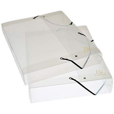 Exacompta 8 cajas de archivo PP Crystal A4 lomo 4 cm cristal Exacompta 8 cajas de archivo PP Crystal A4 lomo 4 cm cristal