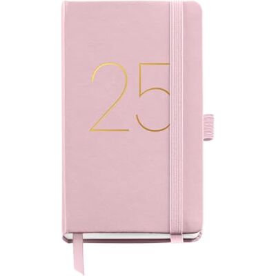 Miquelrius Agenda 2025, Agenda anual 90x140 mm, Agenda semana vista, Cubierta flexible símil piel cosida, Cierre goma, Bolsillo interior, Papel 80 g/m², Catalán, Inglés y Portugués, Rosa Miquelrius Agenda 2025, Agenda anual 90x140 mm, Agenda semana vista, Cubierta flexible símil piel cosida, Cierre goma, Bolsillo interior, Papel 80 g/m², Catalán, Inglés y Portugués, Rosa
