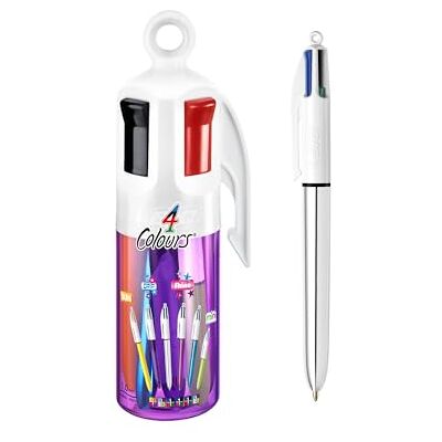 BIC 4 Colores, Práctico Bote decorativo, 6 bolígrafos con 4 puntas de 1.0 mm en colores azul, verde, rojo y negro- Crea papelería bonita BIC 4 Colores, Práctico Bote decorativo, 6 bolígrafos con 4 puntas de 1.0 mm en colores azul, verde, rojo y negro- Crea papelería bonita
