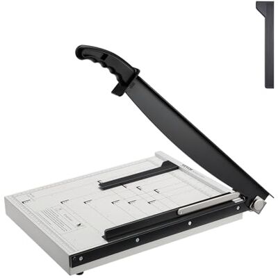 VEVOR Cortadora de Papel Ancho de Corte de 38,1 cm, Guillotina de Papel Máximo 16 Hojas a la Vez, Cizalla Cortadora con Dispositivo de Seguridad Corte Preciso para Oficina, Imprenta, Estudio Escolar VEVOR Cortadora de Papel Ancho de Corte de 38,1 cm, Guillotina de Papel Máximo 16 Hojas a la Vez, Cizalla Cortadora con Dispositivo de Seguridad Corte Preciso para Oficina, Imprenta, Estudio Escolar
