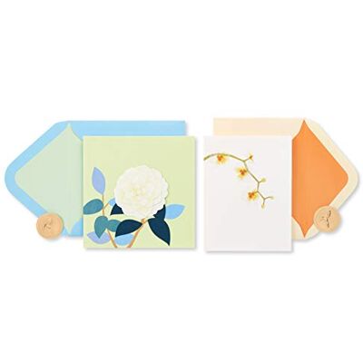Papyrus Elegante tarjetas en blanco con sobres, rosa y orquídea (2 unidades) () Papyrus Elegante tarjetas en blanco con sobres, rosa y orquídea (2 unidades) ()