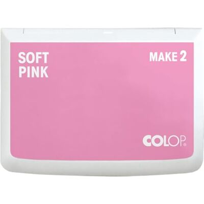 COLOP Tampón de tinta MAKE 2 suave rosa 70 x 110 mm, cojín para sellos de mano tradicionales COLOP Tampón de tinta MAKE 2 suave rosa 70 x 110 mm, cojín para sellos de mano tradicionales