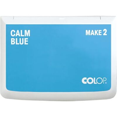 COLOP Tampón de tinta MAKE 2 calm blue 70 x 110 mm, cojín para sellos de mano tradicionales COLOP Tampón de tinta MAKE 2 calm blue 70 x 110 mm, cojín para sellos de mano tradicionales