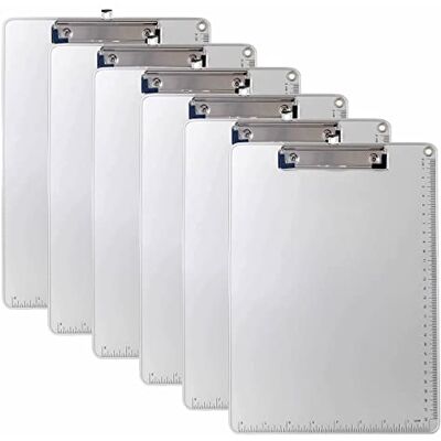 TUKA-i-AKUT 6x A4 Portapapeles de Aleación de Aluminio con Pinza, Abrazadera de Metal Recubierto de Goma, Metal Tablilla con Sujetapapeles Estable Irrompible Extremadamente Robusto TUKA-i-AKUT 6x A4 Portapapeles de Aleación de Aluminio con Pinza, Abrazadera de Metal Recubierto de Goma, Metal Tablilla con Sujetapapeles Estable Irrompible Extremadamente Robusto