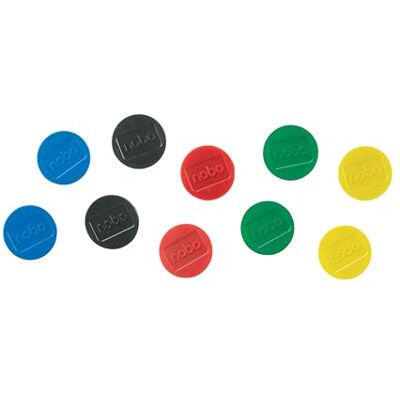 Nobo Imanes para Pizarra Blanca, 38 mm, Paquete de 10, , Variedad de Colores Nobo Imanes para Pizarra Blanca, 38 mm, Paquete de 10, , Variedad de Colores