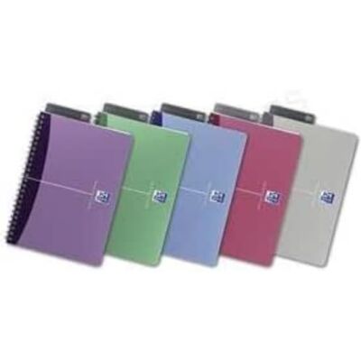Oxford Office N002463 Cuaderno de espiral doble (10 unidades, con rayas, 180 páginas, 110 x 170 mm, tapa de polipropileno, 90 g/m²), varios colores Oxford Office N002463 Cuaderno de espiral doble (10 unidades, con rayas, 180 páginas, 110 x 170 mm, tapa de polipropileno, 90 g/m²), varios colores