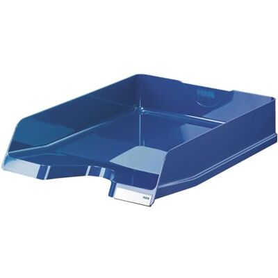 HAN Viva Bandeja para cartas (DIN A4/C4, apilable, con clip, brillante, 5 unidades), color azul 5er Pack HAN Viva Bandeja para cartas (DIN A4/C4, apilable, con clip, brillante, 5 unidades), color azul 5er Pack