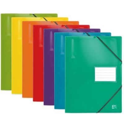 Oxford Protector de documentos con elástico School Life A4, 160 vistas, 80 fundas, funda de poliuretano, colores surtidos Oxford Protector de documentos con elástico School Life A4, 160 vistas, 80 fundas, funda de poliuretano, colores surtidos